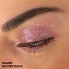 URBAN DECAY 24/7 Moondust Eyeshadow Compact - Long-Lasting Shimmery Eye Makeup and Highlight - Up to 16 Hour Wear - Vegan Formula – Glitter Rock (Metallic Pink with Pink 3D Sparkle)