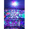 OTTFF 3W E27 Disco Ball Lamp RGB Rotating LED Sound Activated Strobe Lights Party Bulb Stage Light for Family Parties,Birthday,Desk Lamp with Remote Control