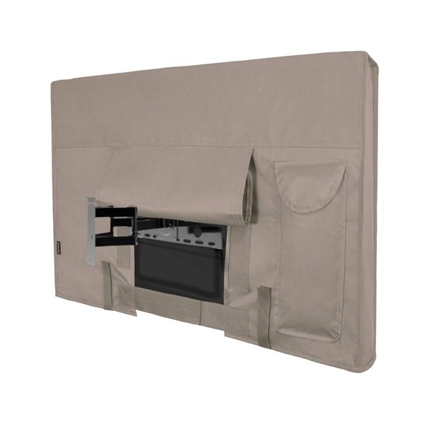 Easy-Going Outdoor TV Cover for 50 to 52 inches LCD, LED, Waterproof, Weatherproof and Dust-Proof TV Screen Protectors with Cleaning Cloth (52 inch,Camel)