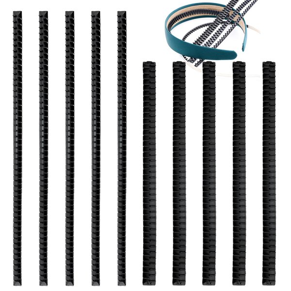 10 PACK Headband Teeth Strips, Anti-Slip Headband Teeth Strips Self-adhesive Hairband Teeth, Silicone Grips Anti Slip Strips Bands, Craft Accessories