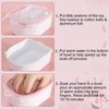 Nail Soaking Bowl, Double Layer Manicure Bowls, Upgrade Thicken Acetone Soaking Bowls with Cuticle Peeler and Pusher for Salon Home Nail Art