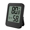 TEMNIO Digital Hygrometer Indoor Thermometer Hygrometer Room Thermometer and Humidity Gauge with Temperature Monitor for Home, Baby Room, Office, Greenhouse, Wall Mount, Black