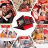 zyuqnek MTG Deck Box with Dice Tray, Commander Deck Box Fits 200+ Double Sleeved Cards, Magnetic Card Deck Box, 3-in-1Deck Box TCG For Magic Commander TCG CCG,4 Dividers & 2 Toploaders, Black/Red
