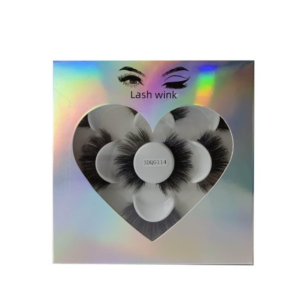 5 Pair False Eyelashes Russian Strip Lashes 3D Wispy Fluffy Mink Lashes D Curl Cat Eye Natural Look Pack