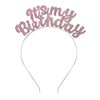 Birthday Headband Tiara Hat for Women Girls Glitter Pink Happy Birthday Crown Headpiece It’s My Birthday Headwear Headdress Bday Birthday Gifts for Teen Girls Birthday Party Supplies Decors Props