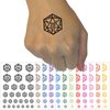 D20 20 Sided Gaming Gamer Dice Critical Role Temporary Tattoo Water Resistant Fake Body Art Set Collection - Light Blue (One Sheet)