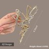 Fashion Elf Hair Clip Metal Hair Clips for Girls Rhinestone Hair Claws Fairy Hair Claw Clips for Thick Hair Gold Claw Clip Hair Barrettes Crystal Hairpin Elf Hairclips Shark Clip Hair Accessories