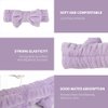 Redvigh 9Pcs Face Wash Headband Wristband Set Bow-Knot Headband and Wrist Bands Set Prevent Water Running Down for Women washing face Skincare