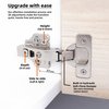 DecoBasics Kitchen Cabinet Frameless Hinges (Pack of 4), Soft Close Door Hinges, Metal Hinges for Kitchen Drawers, Cabinet Hardware, 3 Way Adjustability & Easy Installation