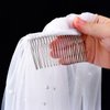 azaleas Wedding Bridal Veil with Comb 1 Tier Cut Edge Fingertip&Cathedral Length Pearl(V05)