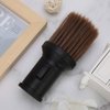 Barber Neck Duster Brush, Multifunctional Broken Hair Sweep Brush Neck Duster Brush Beard Shaving Brush for Barber Shop(Black)