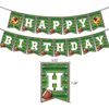 Football Themed Birthday Banner Sports Party Decorations Cake Toppers Hanging Streamers Set