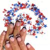 12 Grids 4th of July Holographic Nail Art Glitters Sequins Metallic Nail Glitter Flakes Independence Day Nail Art Supplies Red Blue Silver Mixed Sequins for Women Girls Acrylic Manicure Decorations