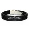 Reusable Board Games Gifts, I Don't Need Therapy Because I'm Playing Board Games., Love Black Glidelock Clasp Bracelet for Friends from