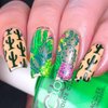 Whats Up Nails - Cactus Vinyl Stencils for Nail Art Design (1 Sheet, 12 Stencils)
