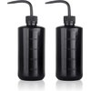 500ML 2PC Plastic Squeeze Bottle Safety Rinse Wash Watering Can Water Squirt Irrigation Tattoo for Medical Lab, Supplies, Black