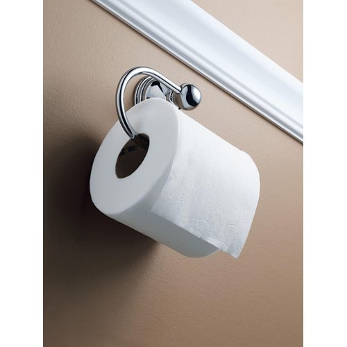 Moen Preston Collection Chrome Single Post Toilet Paper Holder, Wall Mounted Hanging Toilet Tissue Holder, DN8408CH