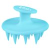 BEAUTLOHAS. Soft Silicone Head Scalp Massager Hair Shampoo Brush, Silicon Hair Scrubber Dandruff Brush for Wet and Dry Hair, for Women & Men Kids or Pets (Blue)