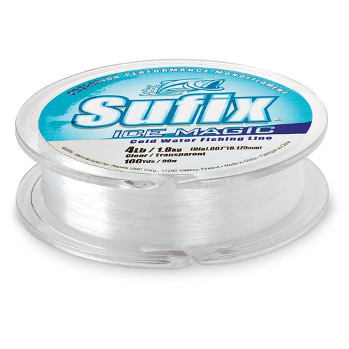 Sufix Ice Magic 100-Yards Spool Size Fishing Line (Neon Orange, 6-Pound)