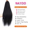 NAYOO Senegalese Twist Crochet Hair For Black Women - 8 Packs , 35 Strands/Pack Small Twist Crochet Braids Hair Hot Water Setting, Crochet Braiding Hair Straight Ends(18 Inch, 1B)