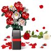 KOJAYHOL Roses Flower Bouquet Building Kit, DIY Flowers Bouquet Building Set with Vase, 841PCS Roses Artificial Flowers Building Set, Gifts for Christmas Valentine Mother's Day Birthday
