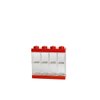Room Copenhagen LEGO Minifigure Display Case, Stackable Storage Container for Collectible Figurines, 4 Stud, Bright Red