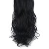 Lelinta 7Pcs 16 Clips 24 Inch Wavy Curly Full Head Clip in on Double Weft Hair Extensions, Dark Black, 24 Inch