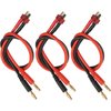 HIRCQOO 3Pcs RC Banana Plugs 4mm Bullet to Deans T Plug Adapter 12AWG 30CM (11.8inch) Charging Cable for RC Helicopter Quadcopter LiPo Batteries Vehicle Adapter Lead
