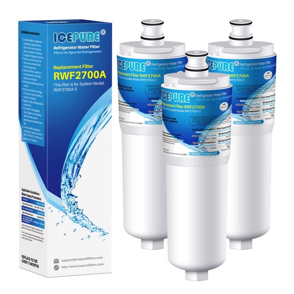 Icepure RWF2700A Compatible with Bosch 640565,EVOLFLTR10, AP3961137,3PACK