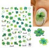 AIDVPOD St. Patrick’s Day Nail Art Stickers Decoration Supplies Luck of The Irish Sticker Decals Leprechaun Shamrock Decal Design 3D Self-Adhesive Tips for Women