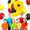 Red Black Yellow Number 9 Balloon Kit for Kids Party, 9 Balloon Cartoon Birthday Party Decorations, 9 Balloon Number for Kids Cartoon Birthday Party Decorations Supplies