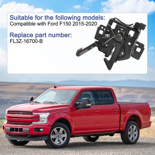 DICMIC Front Bonnet Lock Hood Latch Compatible with 2015-2020 Ford F150 Replace# FL3Z-16700-B