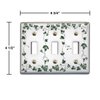 Switch Plate White Porcelain Ivy Triple Toggle Switch Renovators Supply