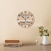 Rustic Wooden Wall Clock Lake is Happy Place Easy to Read Easy to Use Wood Clock Funny Wall Wooden Clock Retro Wall Decorations Decoration for Dining Room Study Living Room Lake House Decor
