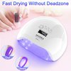 UV LED Nail Lamp, NAILGIRLS 150W Nail Dryer for Gel Nail Polish 4 Timer Setting with Automatic Sensor, UV Nail Light Curing Lamp for Home, Salon