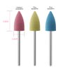 KADS 12X Silicone Nail Drill Bit 3/32" Rotary Burr Head Cuticle Clean File for Nail Art Salon Manicure