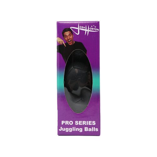 Zeekio - Josh Horton Pro Series Juggling Balls - Professional - for All Levels & Ages- Millet Filled - 12 Panel Synthetic Leather Ball Durable - 128 Grams 67mm Wide - Set of 3 Black