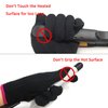 Lessmon Professional Heat Resistant Glove for Hair Styling Heat Blocking for Curling, Flat Iron and Curling Wand Suitable for Left and Right Hands, 1 Piece, Pink Edge