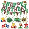 Football Happy Birthday Banner Football Birthday Party Decorations with Football Party Hanging Decorations Super Bowl Birthday Decorations Football Themed Birthday Party Supplies