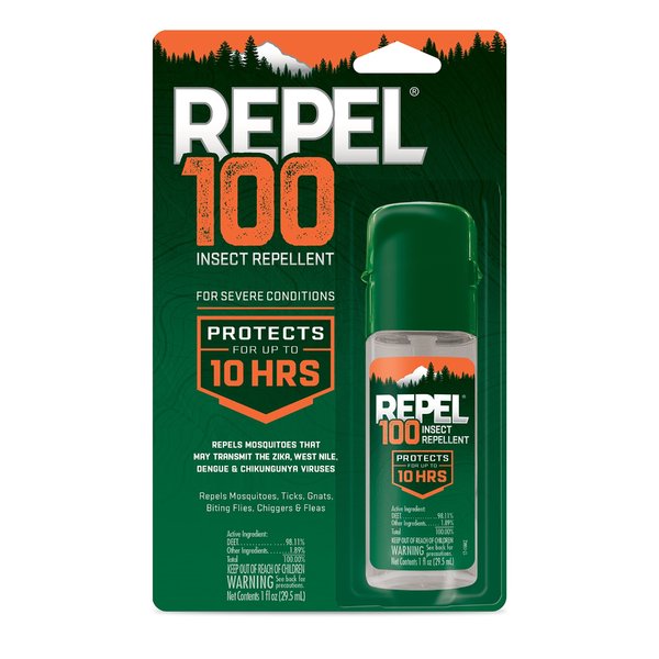 Repel 100 Insect Repellent, With DEET, 10-Hour Protection, 1-Ounce, (Pack of 6)