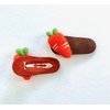 ZIWOO Handmade Leather Hair Clip 2 pcs Carrot Styling Accessories Girls