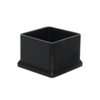 Flyshop 10Pcs Black Non-Slip Silicone Chair Leg Caps Floor Protectors Square Furniture Table Covers, 1-1/2 Inches x 1-1/2 Inches, 38mm x 38mm