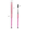 3 Pieces Spoolies for Eyelash Extensions with Cap Mascara Lash Wands Pink Brow Brushes Spooly for Eyelashes