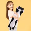 Yeqivo Cat Stuffed Animal Plush Pillow Cute Cat Body Pillow, Long Stuffed Cat Plush Cat Stuffed Animal Toy Kitten Long Throw Pillow Gift for Kids Girlfriend(50CM,Black)