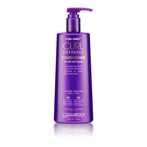 GIOVANNI Curl Habit Curl Defining Conditioner - Conditioner Curly Hair, Condition and Enhance Curls with Coconut Oil, Jojoba, & Shea Butter, Vegan, Cruelty-Free, Silicone Free Curl Conditioner - 24 oz