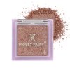 YMH BEAUTE Single Eyeshadow Compact, Shimmer Glitter Metallic Warm Eye Shadow and Highlighter - Long Lasting, Blendable, Vegan, Cruelty-free Cream Eyeshadow - Rose Gold Brown Silver Sparkle