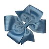 Solid Denim Blue Pinwheel Hair Bow 4" MADE IN USA