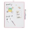 U Brands Contempo Magnetic Dry Erase Board Kit, Set of 15, 11”x14”, Pink Soft Dye Modern Frame, Includes Magnets, Markers
