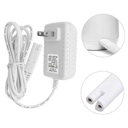 Dental Flossers Charger Replacement for Waterpik WP360 WP462 WP450 WF13 WP100 Water Flosser Power Cord Adapter Replacement Parts（White）