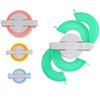 EFLY Pompom Maker, 4 Pcs Different Sizes Pom-pom Maker Fluff Ball Weaver Needle Craft DIY Wool Knitting Craft Tool Set for Kids and Adult